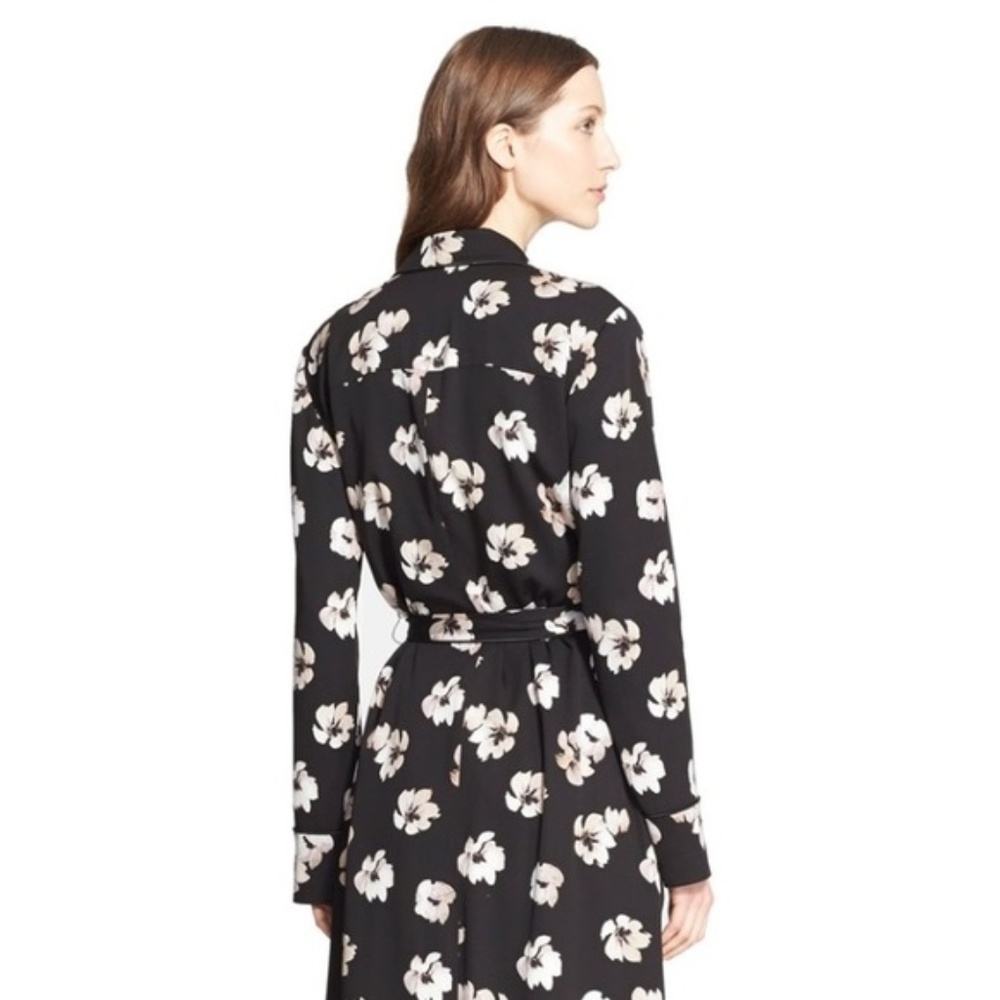 Maxi Satin Floral Blazer Coat RETAIL $1195 - Picture 4 of 7